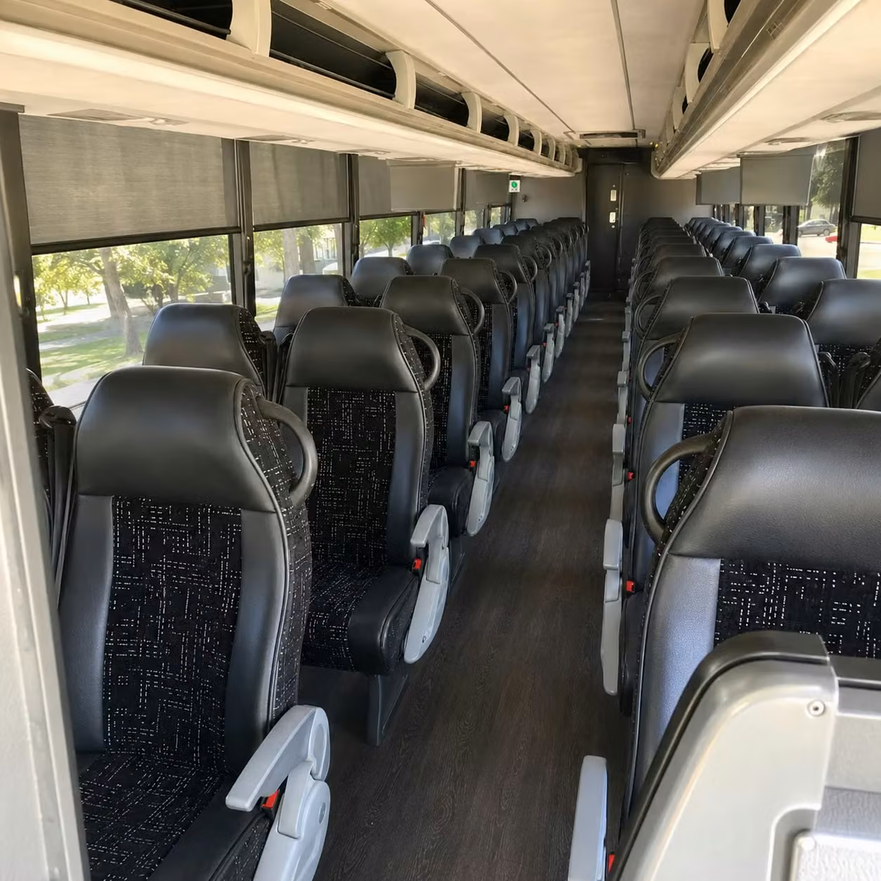 56 passenger charter bus interior