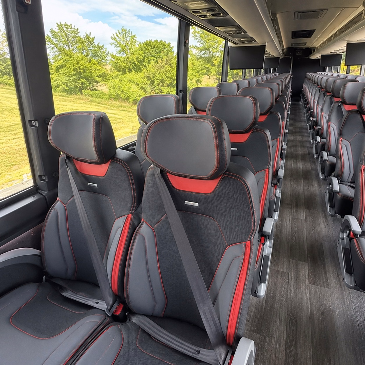 greensboro charter bus interior